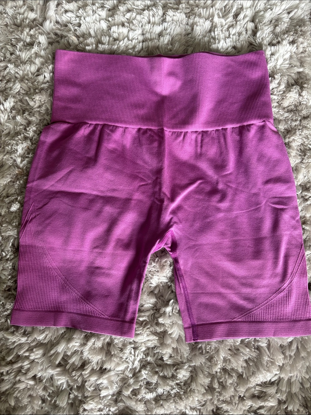 High-Waist Pink Women’s Seamless Bike Shorts